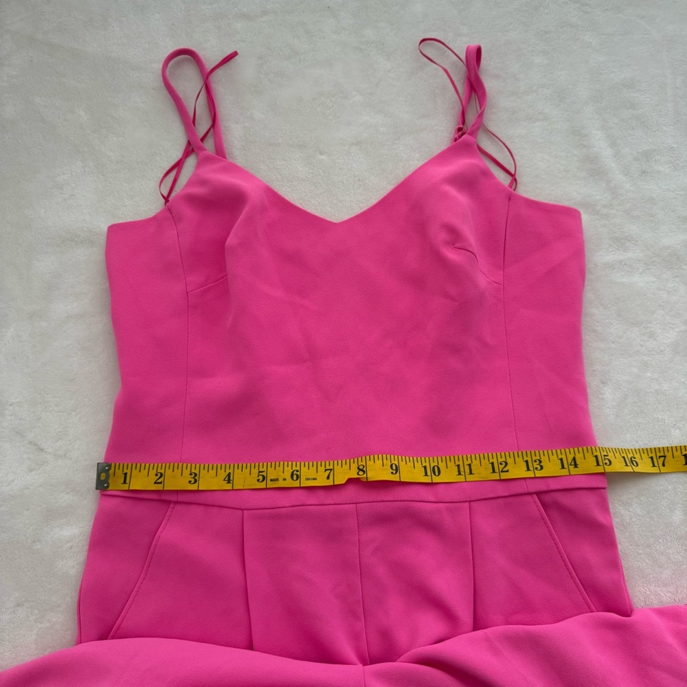Trina Turk Zadie Jumpsuit in Flamingo Hot Pink NWT Size 2 Barbie Statement Y2K - Picture 14 of 15